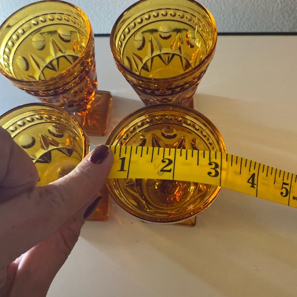 Set of Amber Glass Goblets - Picture 2 of 11